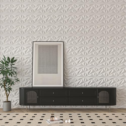 Art3dwallpanels 33 Pack 3D Wall Panels Diamond, White, 12''x12'' - color: White, size: 33 Pack