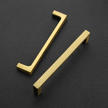 Ravinte Brushed Brass Solid Pulls Cabinet Handles 5 Inch 30 Pack - size: 5 Inch Hole Center