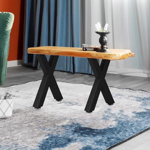 NXN-HOME 16 inch X-Shape Metal Legs, Coffee Table Legs, Bench Metal Legs, Set of 2 Mid Century Home DIY Projects Black Furniture Legs, NXN106 - size: 16 inches-X Shape