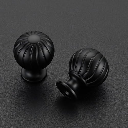12 Pack Black Cabinet Knobs, 1 Inch Round Dresser Drawer Knobs - color: Black