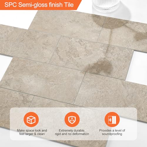10 Sheet Stone Beige Peel and Stick Backsplash, 11.8'’x 11.8'' Luxury Ceramic Look Self Stick Subway Tiles, Waterproof Peel and Stick Wall Tiles for Kitchen and Bathrrom - color: Stone Beige