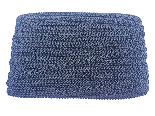 3/8 Inch Gimp Braid Trim 50 Yards for Upholstery Costume DIY Crafts (1311 Black) - color: Black