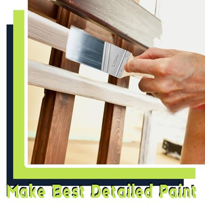 Wesquer 2 Inch Angled Paint Brushes 12 Pack Bulk Professional Stain - size: 2inch (12pack)