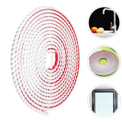 Tofficu Flexible Wall Molding Trim Peel and Stick Mirror Border for Bathroom Wall Corner Gaps Easy to Cut and Shape 196.85 0.59 0.31 in