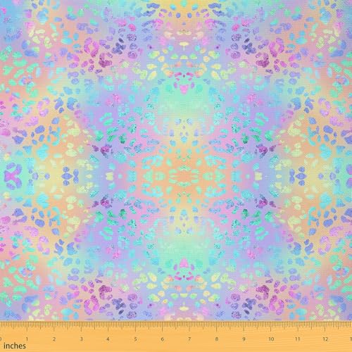 Feelyou Leopard Print Upholstery Fabric Soft 1 Yards - color: Multi 12, size: 1 Yard