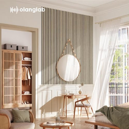 Olanglab Wood Panels for Wall 4Pack 94.5"x12.6" Rustic Oak - color: Rustic Oak