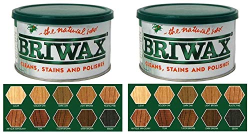 Briwax Original Furniture Wax 16 Oz - Dark Brown (Two Pack)