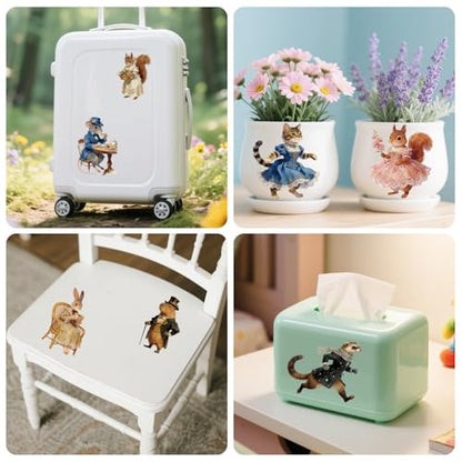 Peacoblue Victorian Animals Rub On Transfers for Furniture Craft 6"x12" - style: Retro Victorian Animals