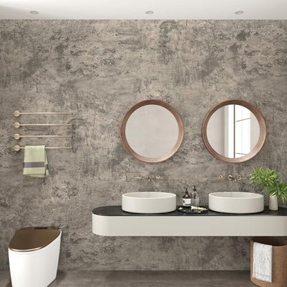 48x354inch Extra Wide Grey Concrete Peel Stick Wallpaper 3D Cement Look Contact Paper Matte Thicken Adhesive Waterproof Vinyl Wall Sticker for Apartment Office Retro Industrial Style Earthy Grey - color: Earthy Gray, size: 48" x 354"
