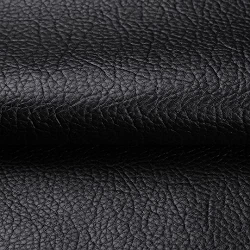 Mybecca Faux Leather Fabric Calf Champion Black (1 Yard)(3 Feet x 4.5 Feet) - color: Black