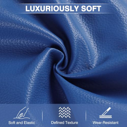 Faux Leather Fabric Marine Vinyl Fabric, Blue- 10 Yards Shipped in Rolls - color: Blue, size: 10 Yards Continous Cut
