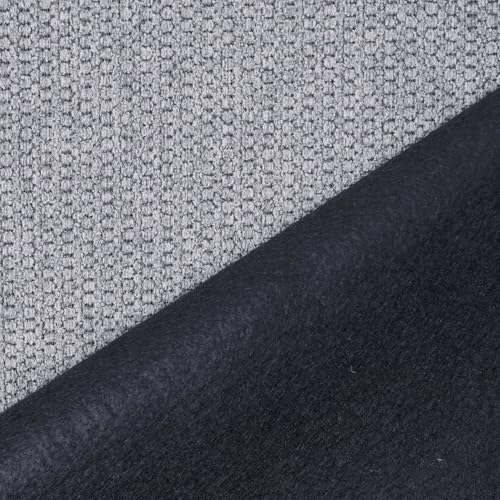 Textured Chenille Jacquard Upholstery Heavy Duty Polyester 58" Fabric by The Yard (Grey, 1 Yard) - color: Grey, size: 1 Yard