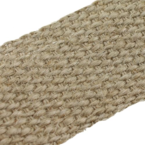 Beige Crafted Jute Webbing 40mm Width Burlap Ribbon Sewing Knitting Supplies for Decoration/Sofa/Chair Repair/Carpet Edging