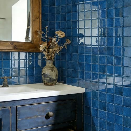 VICCI 3D Peel and Stick Backsplash Tiles, 6" x 6", 20-Sheet - color: Blue