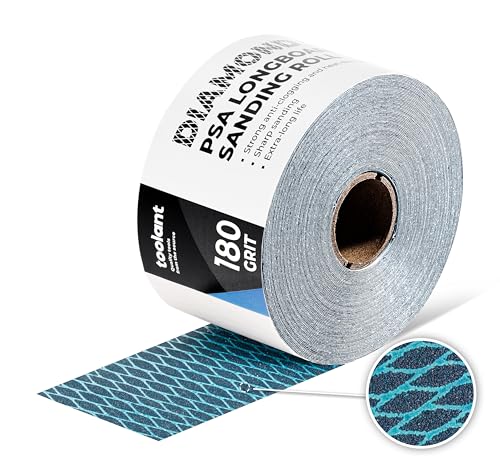 toolant Diamond Shape 180 Grit Sandpaper Roll, 2-3/4" Wide 10Yard Longboard - size: 180 Grit