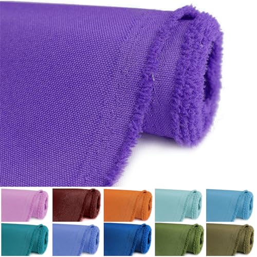 BECHAEO Waterproof Upholstery Canvas Fabric by the Yard, 2 YDS Purple - color: Purple, size: 2 Yards 58" x 72" (Pre-cut)
