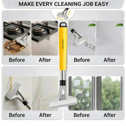 Razor Blade Scraper 4-Inch Floor Scraper Built-in Screwdriver - color: Yellow Razor Blade Scraper