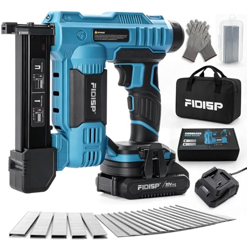 FIDISP 18 Gauge Cordless Nail Gun, 2 in 1 Nail Gun Cordless with Battery
