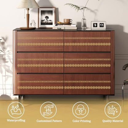 WANDIC 3 Sheets Gold Lace Rub On Transfer Stickers European Retro Scrapbook Stickers Window Decals Waterproof Decals Cup Wraps for DIY Furniture Photo Albums,15 * 30cm - color: Gold Retro Pattern 3