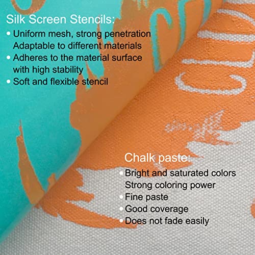 Silk Screen Stencils Transfers Reusable Self Adhesive Mesh Screen Stencil Kit for Chalkboard Fabric(Home Sweet Home) - color: sweet home