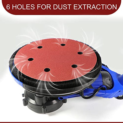 Awutzut 9 Inch 6 Hole Sanding Discs 60 Grit Hook and Loop for Drywall Sander 12PCS - style: 60 Grit