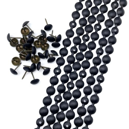 5Meters Upholstery Tacks Strips/Decorative Nail Strings (11mm Matte Black) - color: 11mm Matte Black