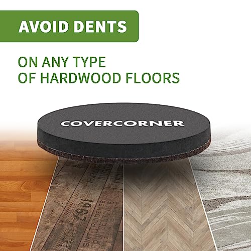 Felt Furniture Sliders for Hardwood Floors 8 PCS, 4 3/4" Brown - size: 8 PCS 4 3/4" Brown