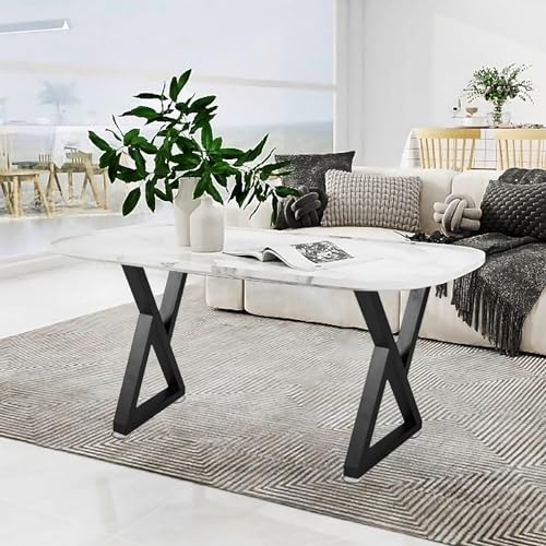 22 Inch Metal Coffee Table Legs, Heavy Duty Black Metal End Desk Table Legs, DIY Project for Furniture, Bench (H22” x W13”, Set of 2) - size: 22 Inch Z