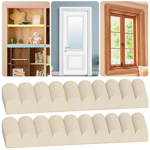 Scalloped Wood Trim, 20 Pack Scallop Wood Trim, 15.75 x 1.57 inch - color: 15.75"x1.57" 20 Pack