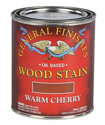 General Finishes Oil Based Penetrating Wood Stain, 1 Quart, Warm Cherry - color: Warm Cherry, size: 1 Quart