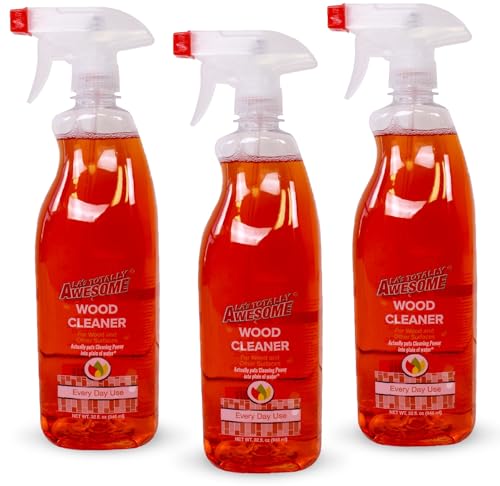 La's Totally Awesome Wood Cleaner Spray for Wood Furniture, Tables, Cabinets, Shelves & More, Everyday Wood Surface Cleaner, 32 Fl Oz, Pack of 3 - size: 32 Fl Oz (Pack of 3)