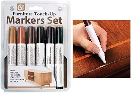 FingerLakes 6 Pc Furniture Touch Up Marker Pen Wood Scratch Repair Filler Remover Fix