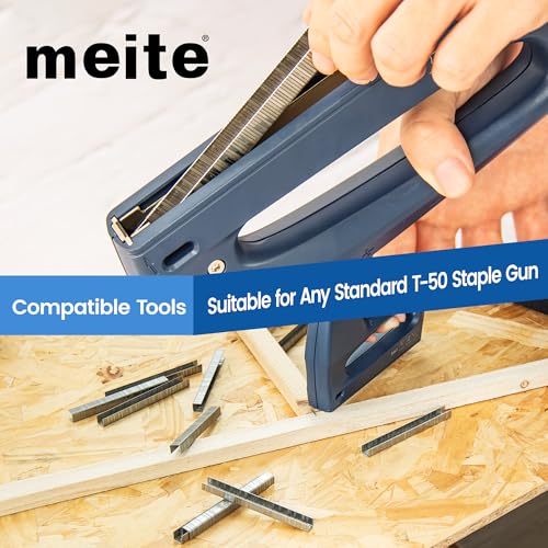meite T50 Heavy Duty Staples Marine, 1/4 Inch 304 Stainless Steel Staples for Staple Gun, 20 Gauge 3/8 Inch Crown Upholstery Staple for Marine Applications (1 Case) - size: 1/4 Inch, style: 1 Case (30 Packs)