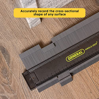 General Tools Contour Gauge 833 - 10" Angle Finder Tool for Home Improvement - Gadgets for Men - size: 10-Inch