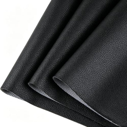 HGUAN Marine Vinyl Upholstery Faux Leather Sheets Fabric 54" X 72" Suitable for Furniture Sewing,Sofa Handmade DIY Projects (Black, 2 Yard) - color: Black, size: 2 YARD