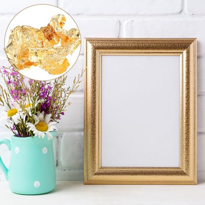 Bememo 100 Pcs Gold Leaf Sheets Imitation Foil Papers for Arts Crafts