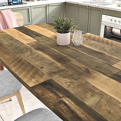 WESTICK Wood Peel and Stick Wallpaper Rustic Butcher Block Contact Paper - color: 1, size: 24" x 118"