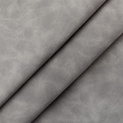 Dark Gray Soft Faux Suede Fabric 30x135cm Synthetic Faux Leather Frosted Leatherette for Pouches Wallets Keychains Making - color: Dark Gray