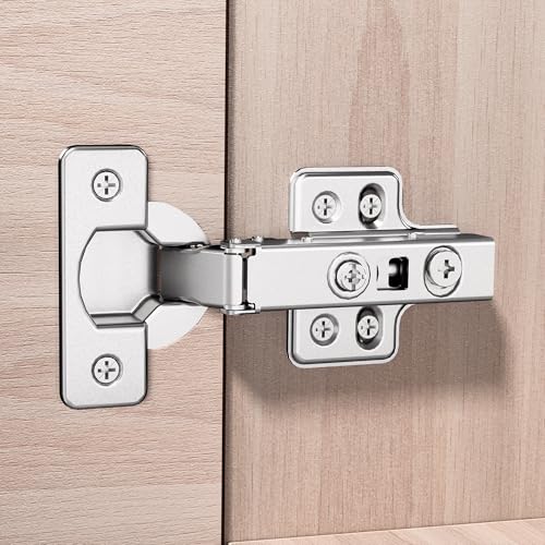2Pcs Frameless Soft Close Full Overlay Cabinet Hinges - color: Full Overlay, size: 1 Pair