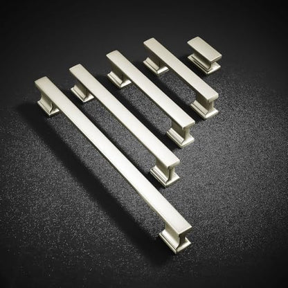 10 Pack 6 Inch Length|5 Inch(128mm) Hole Center Brushed Satin Nickel Kitchen Cabinet Handles, Cabinet Pulls Kitchen Cabinet Hardware, Cupboard Pulls, Drawer Handles - color: Brushed Satin Nickel, size: 5 inch Hole Center(128mm), style: 10 Pack Handle
