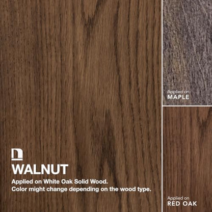 Walnut 25ml Hardwax Wood Oil - Natural Finish for Interior Wooden Surfaces, Floors & Furniture - Matte - VOC-Free - color: Walnut