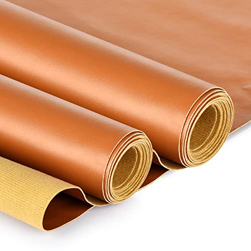 Faux Leather 2 Yards Upholstery Leather 0.6mm Thick Marine Grade Vinyl 58" x 72"Faux Leather Sheets Soft PU Faux Synthetic Leather PU Fabric (Bulldog_Smooth Surface_Thin and Light Material) - color: Bulldog_smooth Surface_2 Yards