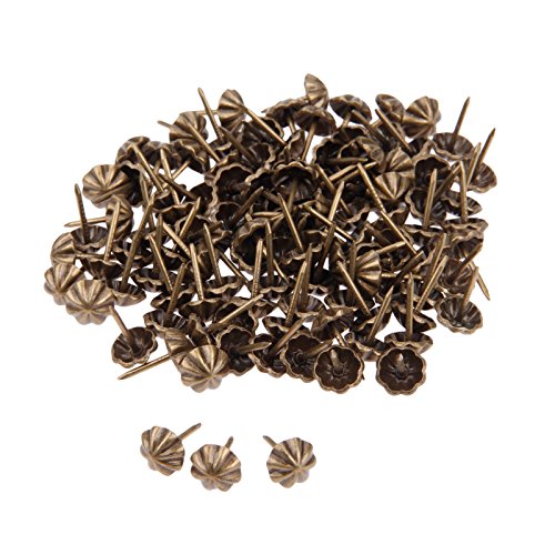 dophee100Pcs Vintage Style Iron 7/16 Inch Decorative Upholstery Nails Tacks - size: Style 1