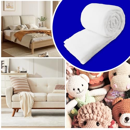 Upholstery Batting Dacron Polyester Cushion Wrap, 1/2 Inch Thick Batting for Foam Padding, Cushions and DIY Upholstery Projects - size: 36" Wide x 3 Yards