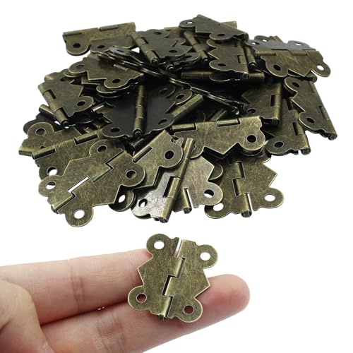 Jewelry Box Hinges, Antique Bronze, 30 x 25mm, 50 Pcs