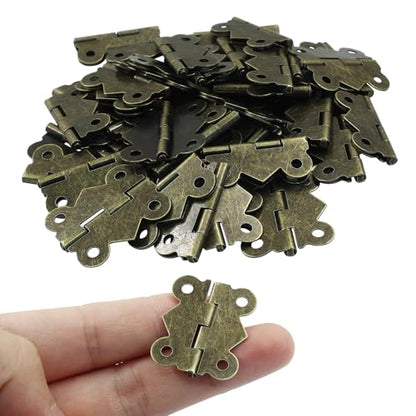 Jewelry Box Hinges, Antique Bronze, 30 x 25mm, 50 Pcs