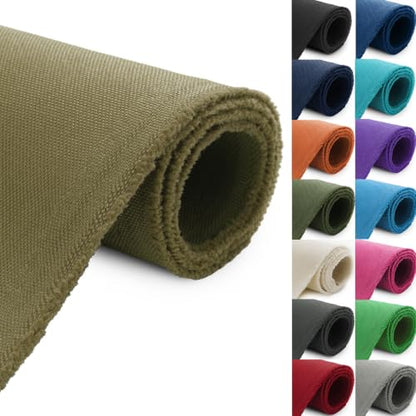 Waterproof Canvas Fabric by The Yard 1200D Upholstery Fabric 58x36in Khaki - color: Khaki, size: Pre Cut 1 Yard