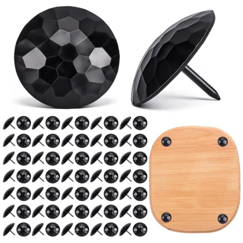CUTHOLLOW 70PCS 1.5 Inch Decorative Iron Nails, Black Round Head Clavos