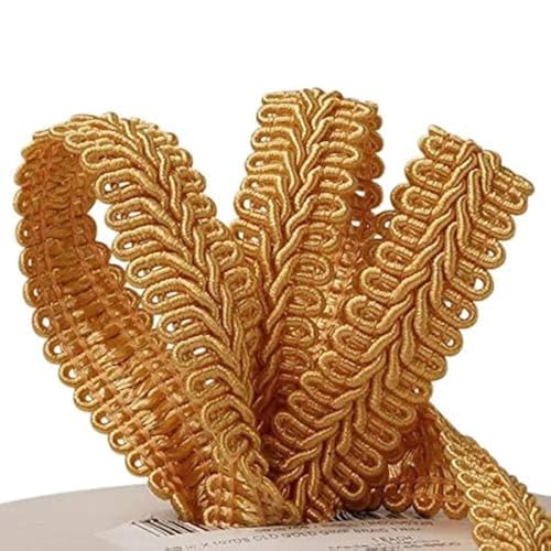 Old Gold Gimp Braid Trim 5/8" X 10 Yards - color: Gold, size: 5/8" x 10 Yd