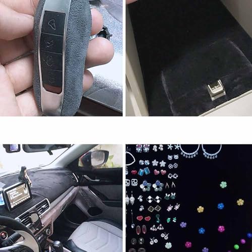 Velvet Rectangular Repair Patch, Self-Adhesive Flannel Fabric Patch, Multi Colors, Microfiber Patch Used to Patch Sofas, Car Seats, Handbags, Jacket Holes and Tears (Dark Grey,10x20cm) - color: Dark Grey, size: 10x20cm